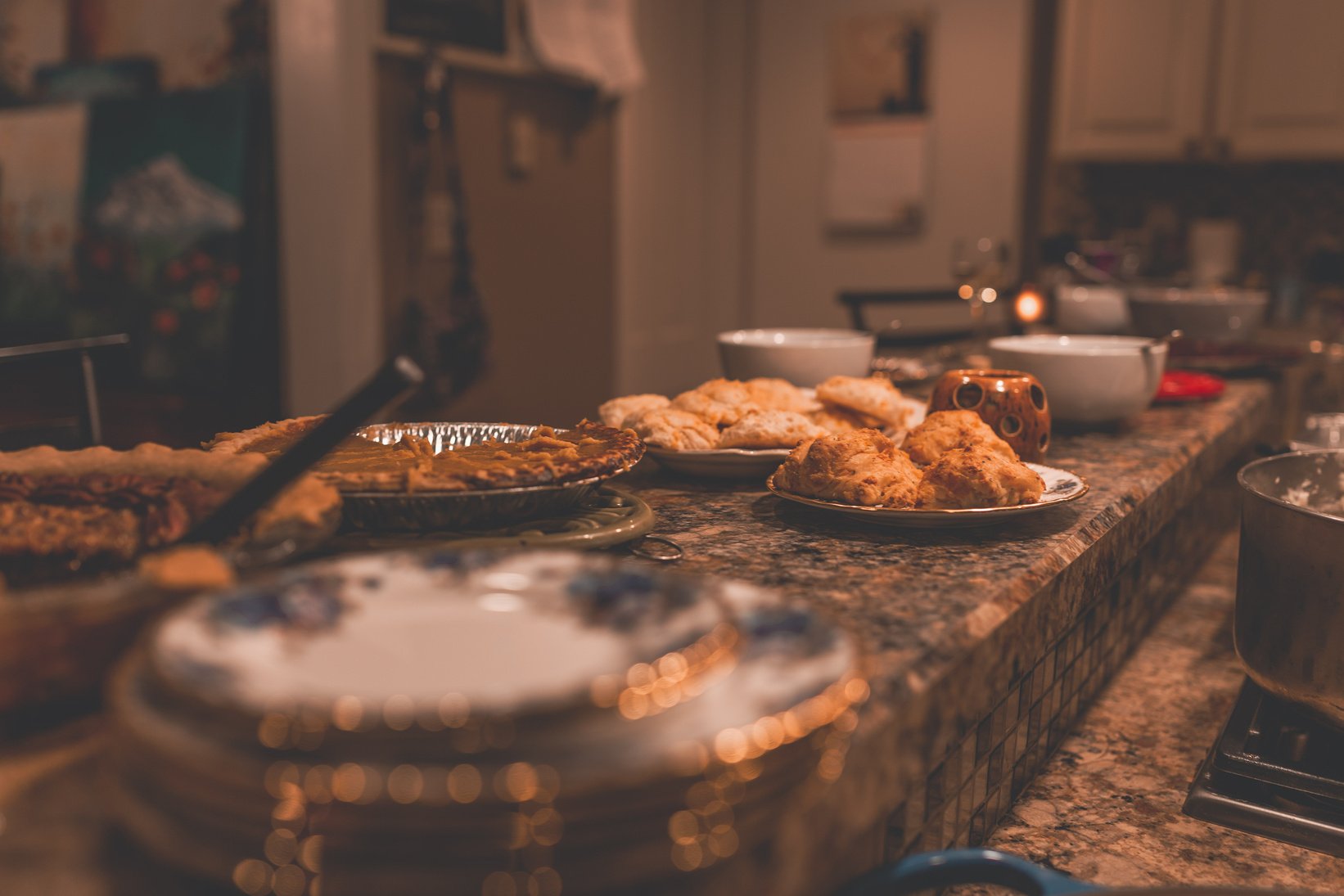 Cooked Food On Paper Plates 